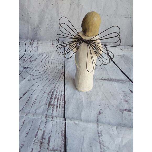 Willow Tree Angel of Spring Figurine Pink White Flowers Demdaco Susan Lordi 2001 - Picture 5 of 8